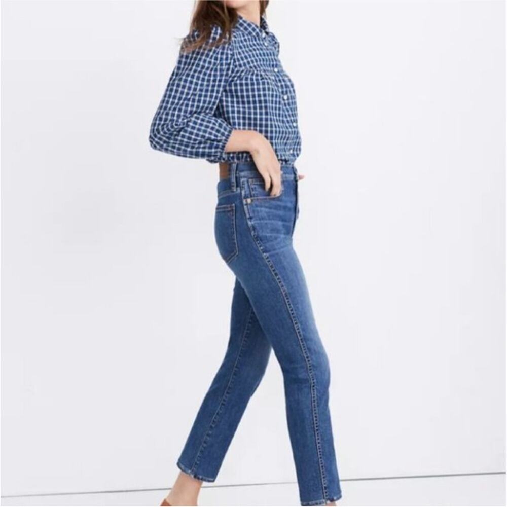 NWT Madewell Stovepipe Blue Jeans Antoine Wash AJ204 Classic Denim - Picture 4 of 13